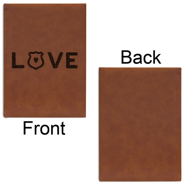 Police Quotes and Sayings Leatherette Sketchbooks - Large - Single Sided - Front & Back View