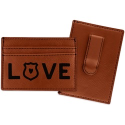 Police Quotes and Sayings Leatherette Wallet with Money Clip (Personalized)