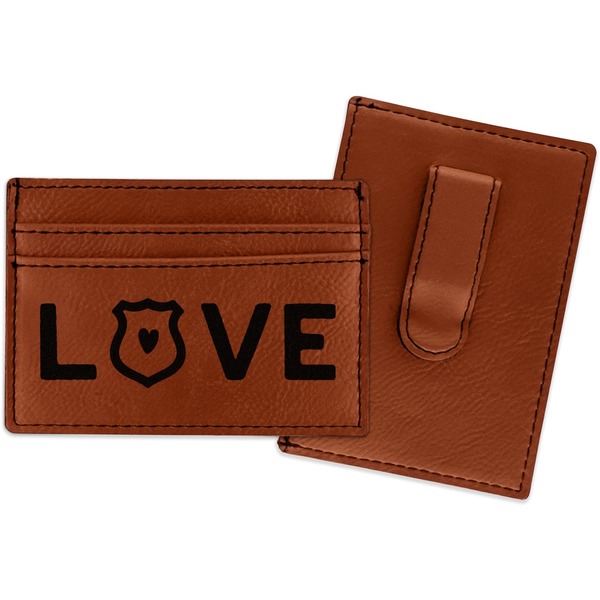 Custom Police Quotes and Sayings Leatherette Wallet with Money Clip