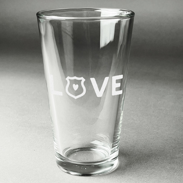 Custom Police Quotes and Sayings Pint Glass - Engraved
