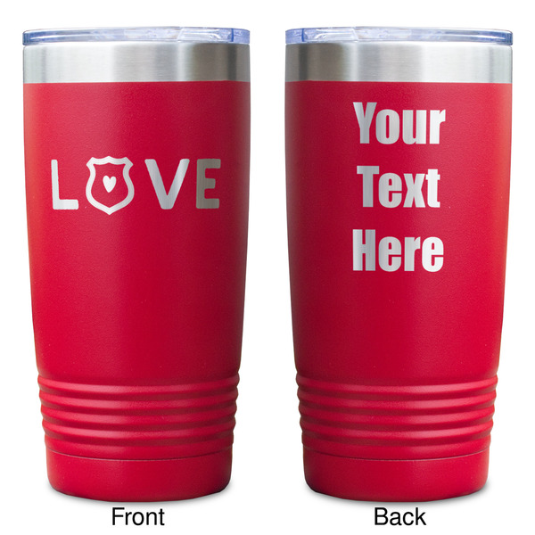 Police Quotes and Sayings Red Polar Camel Tumbler - 20oz - Double Sided - Approval
