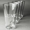 Police Quotes and Sayings Pint Glasses - Engraved (Set of 4)