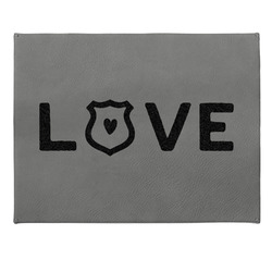 Police Quotes and Sayings Small Gift Box w/ Engraved Leather Lid