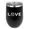 Police Quotes and Sayings Stainless Wine Tumblers - Black - Double Sided - Front