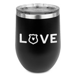 Police Quotes and Sayings Stemless Stainless Steel Wine Tumbler - Black - Single Sided