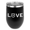 Police Quotes and Sayings Stainless Wine Tumblers - Black - Single Sided - Front