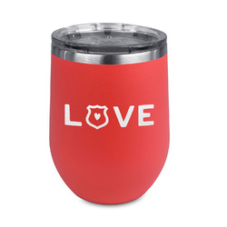 Police Quotes and Sayings Stemless Stainless Steel Wine Tumbler - Coral - Double Sided