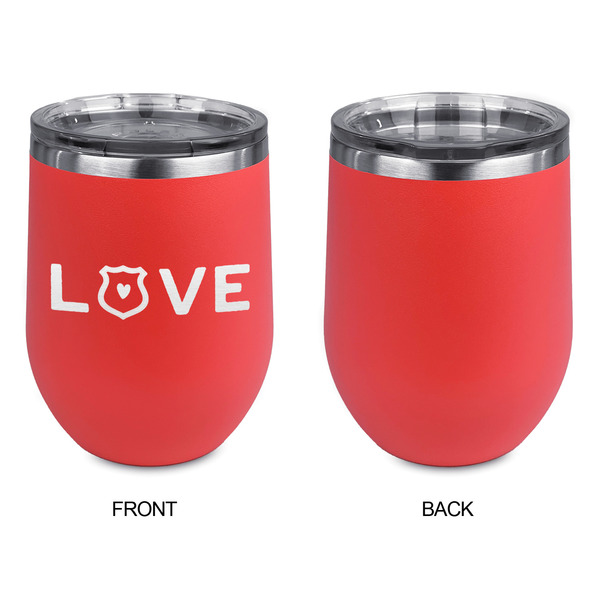 Police Quotes and Sayings Stainless Wine Tumblers - Coral - Single Sided - Approval