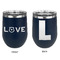 Police Quotes and Sayings Stainless Wine Tumblers - Navy - Double Sided - Approval