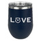 Police Quotes and Sayings Stainless Wine Tumblers - Navy - Double Sided - Front