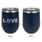 Police Quotes and Sayings Stainless Wine Tumblers - Navy - Single Sided - Approval