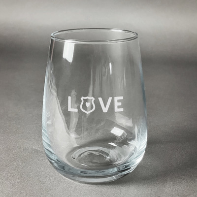 Police Quotes and Sayings Stemless Wine Glass (Single)
