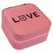 Police Quotes and Sayings Travel Jewelry Boxes - Leather - Pink - Angled View