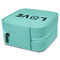 Police Quotes and Sayings Travel Jewelry Boxes - Leather - Teal - View from Rear