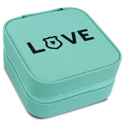 Police Quotes and Sayings Travel Jewelry Box - Teal Leather
