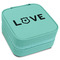 Police Quotes and Sayings Travel Jewelry Boxes - Leatherette - Teal - Angled View