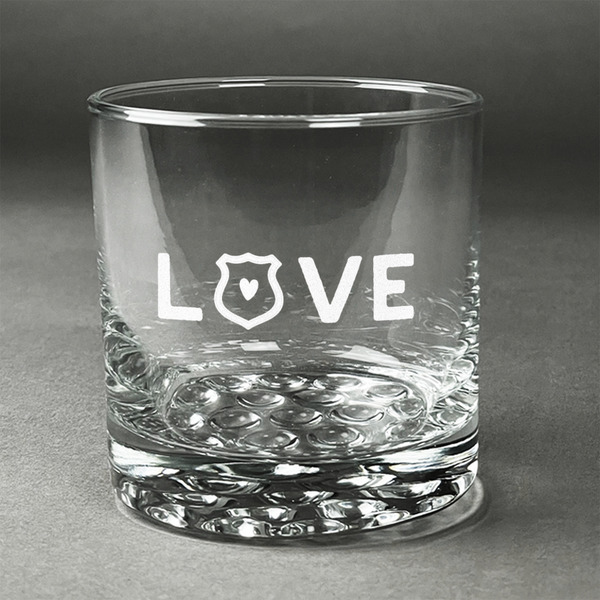 Custom Police Quotes and Sayings Whiskey Glass - Engraved