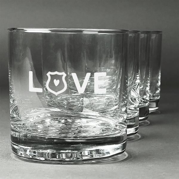 Custom Police Quotes and Sayings Whiskey Glasses (Set of 4)
