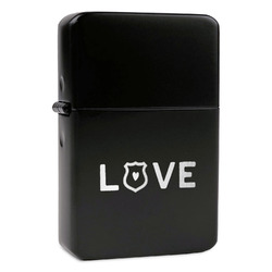 Police Quotes and Sayings Windproof Lighter - Black - Single Sided