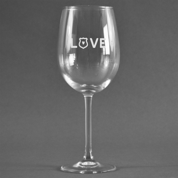 Custom Police Quotes and Sayings Wine Glass - Engraved