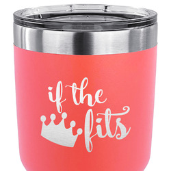 Princess Quotes and Sayings 30 oz Stainless Steel Tumbler - Coral - Single Sided