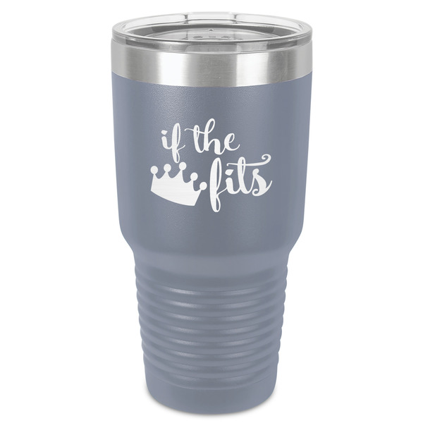 Custom Princess Quotes and Sayings 30 oz Stainless Steel Tumbler - Grey - Single-Sided