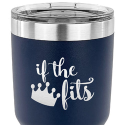 Princess Quotes and Sayings 30 oz Stainless Steel Tumbler - Navy - Single Sided