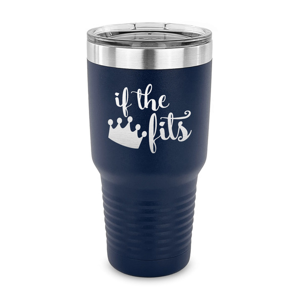 Custom Princess Quotes and Sayings 30 oz Stainless Steel Tumbler - Navy - Single Sided