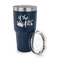 Princess Quotes and Sayings 30 oz Stainless Steel Ringneck Tumblers - Navy - LID OFF