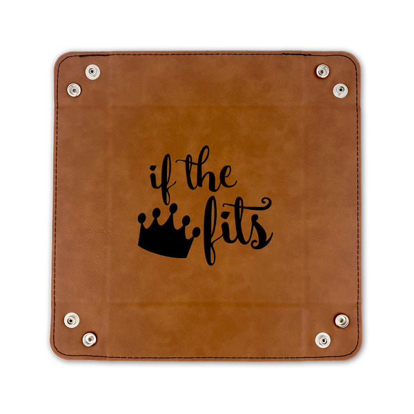 Princess Quotes and Sayings 6" x 6" Leatherette Snap Up Tray - FLAT FRONT