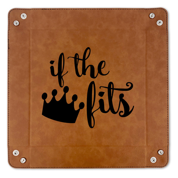 Princess Quotes and Sayings 9" x 9" Leatherette Snap Up Tray - APPROVAL (FLAT)
