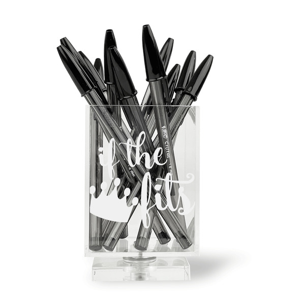 Princess Quotes and Sayings Acrylic Pencil Holder - FRONT