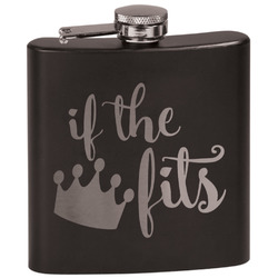Princess Quotes and Sayings Black Flask Set