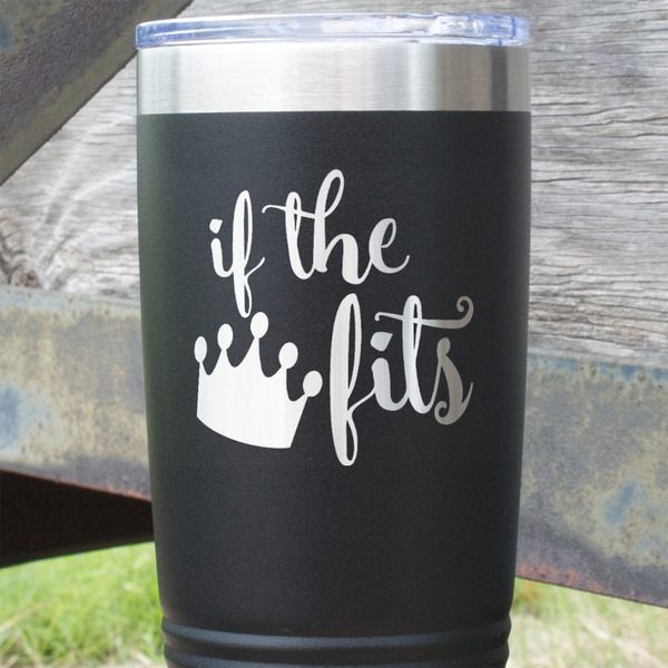 Princess Quotes and Sayings Black Polar Camel Tumbler - 20oz - Close Up