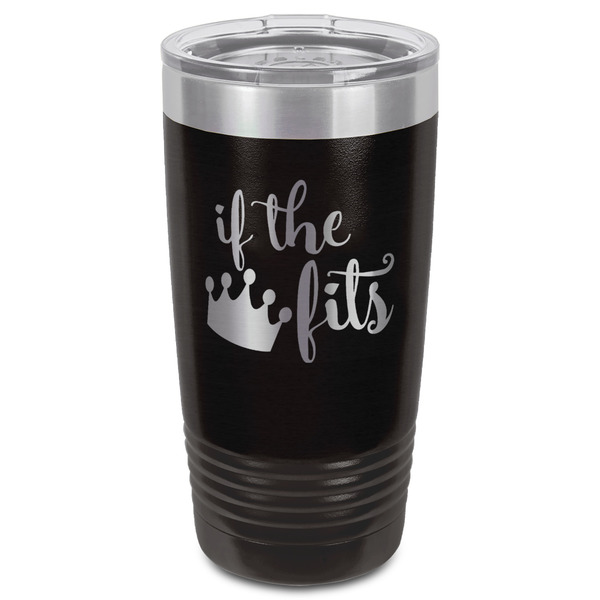 Princess Quotes and Sayings Black Polar Camel Tumbler - 20oz - Front