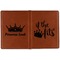 Princess Quotes and Sayings Cognac Leather Passport Holder Outside Double Sided - Apvl