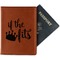 Princess Quotes and Sayings Cognac Leather Passport Holder With Passport - Main