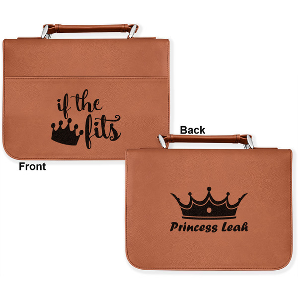 Princess Quotes and Sayings Cognac Leatherette Bible Covers - Large Double Sided Apvl