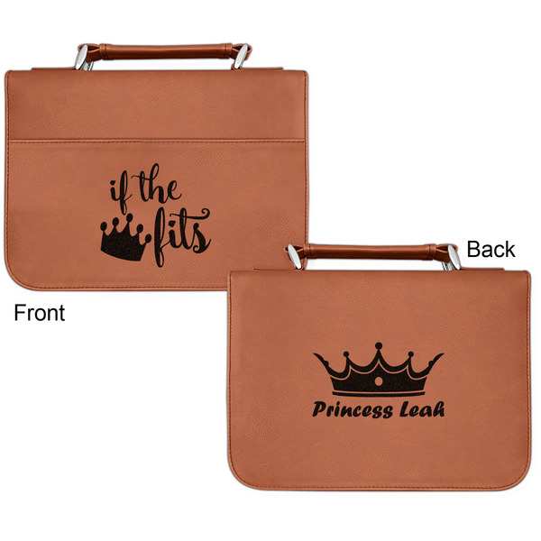 Princess Quotes and Sayings Cognac Leatherette Bible Covers - Small Double Sided Apvl