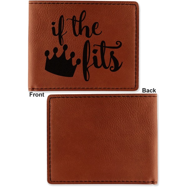 Princess Quotes and Sayings Cognac Leatherette Bifold Wallets - Front and Back Single Sided - Apvl