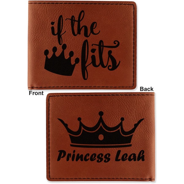 Princess Quotes and Sayings Cognac Leatherette Bifold Wallets - Front and Back