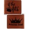 Princess Quotes and Sayings Cognac Leatherette Bifold Wallets - Front and Back
