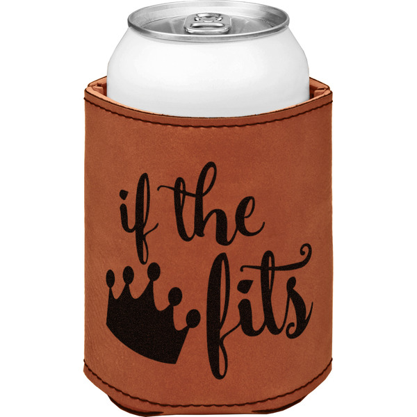 Princess Quotes and Sayings Cognac Leatherette Can Sleeve - Single Front