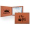 Princess Quotes and Sayings Cognac Leatherette Diploma / Certificate Holders - Front and Inside - Main