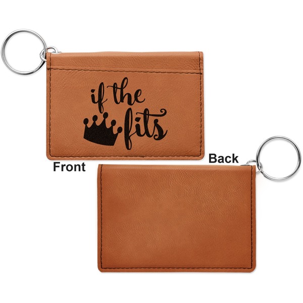Princess Quotes and Sayings Cognac Leatherette Keychain ID Holders - Front Apvl