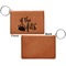 Princess Quotes and Sayings Cognac Leatherette Keychain ID Holders - Front Apvl