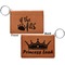 Princess Quotes and Sayings Cognac Leatherette Keychain ID Holders - Front and Back Apvl