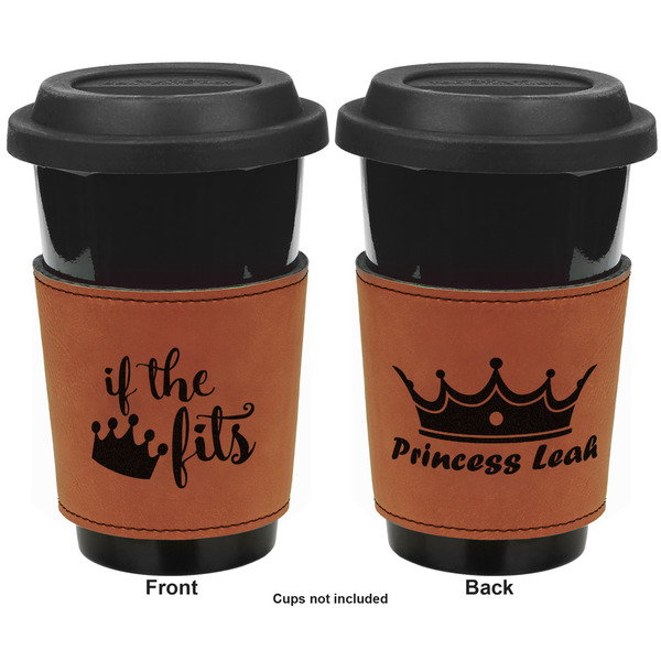 Princess Quotes and Sayings Cognac Leatherette Mug Sleeve - Double Sided Apvl