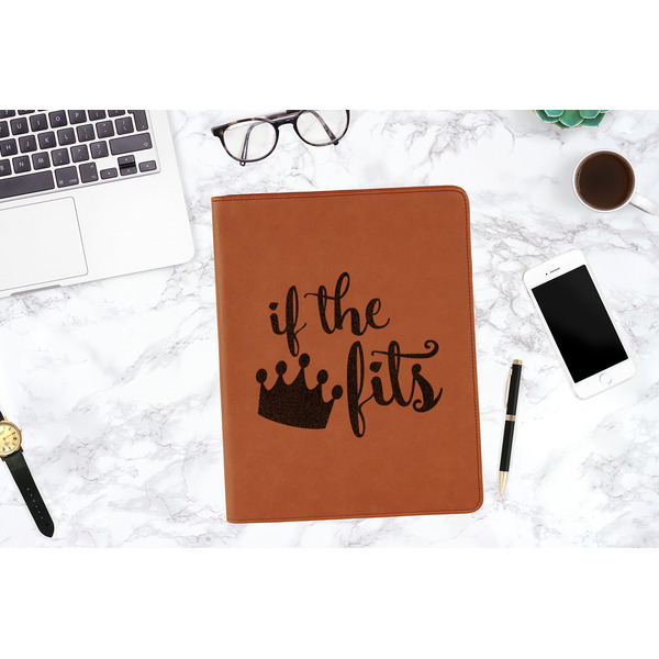 Princess Quotes and Sayings Cognac Leatherette Portfolios - Lifestyle Image