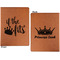 Princess Quotes and Sayings Cognac Leatherette Portfolios with Notepad - Large - Double Sided - Apvl